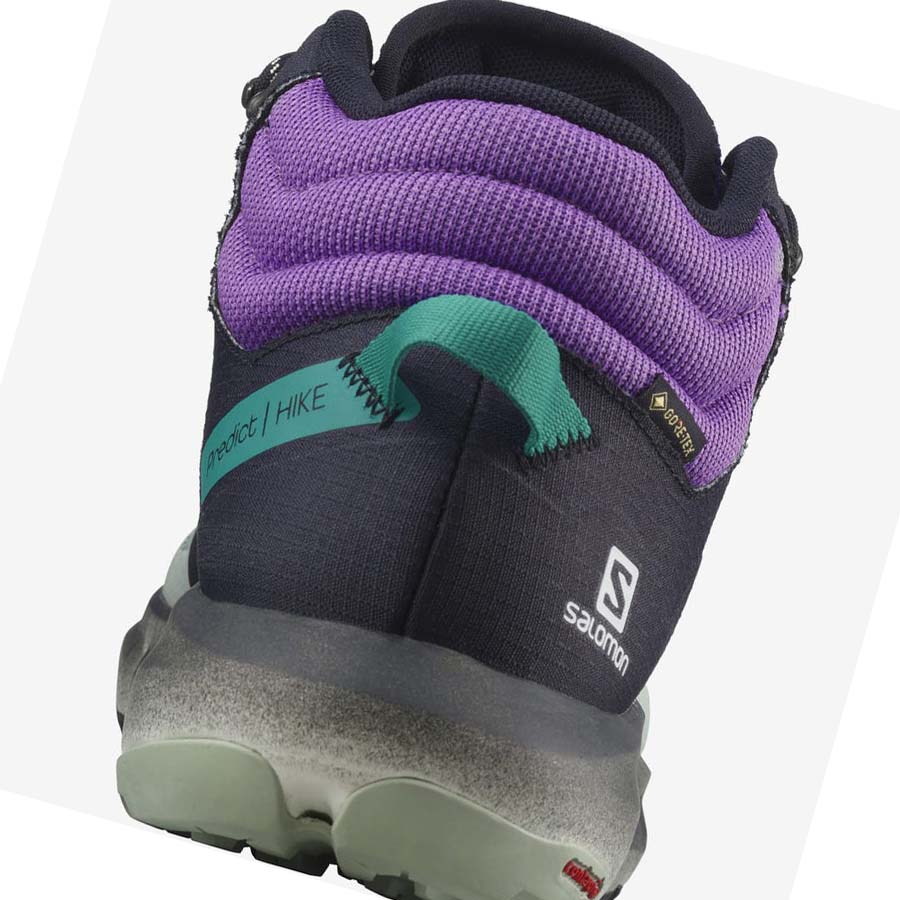 Salomon PREDICT HIKE MID GORE-TEX Túracipő Férfi Menta Lila | HU 2079CTV